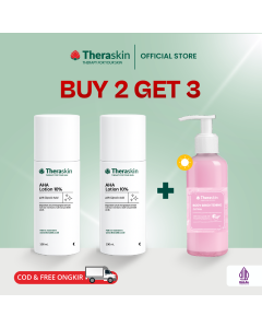 Buy 2 Get 3  2 pcs AHA Lotion Get Free Theraskin Brightening Serum