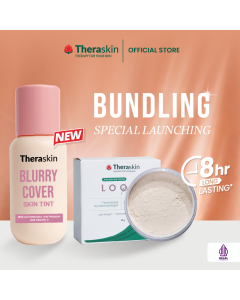 Theraskin Makeup Set Blurry Cover Skin Tint ST 02 & Loose Powder Acne KL 20g